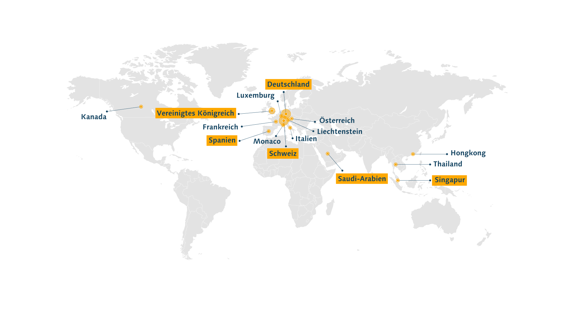 CREALOGIX: Niederlassungen und Kundenstandorte weltweit